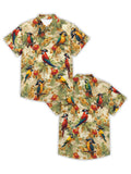 Animal Hawaiian Shirt for Men Halloween Short Sleeve Tropical Holiday Shirt