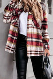 Loose Lapel Plaid Button Coat