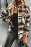 Loose Lapel Plaid Button Coat