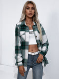 Women's Loose Plaid Woolen Jacket