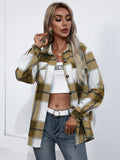 Women's Loose Plaid Woolen Jacket