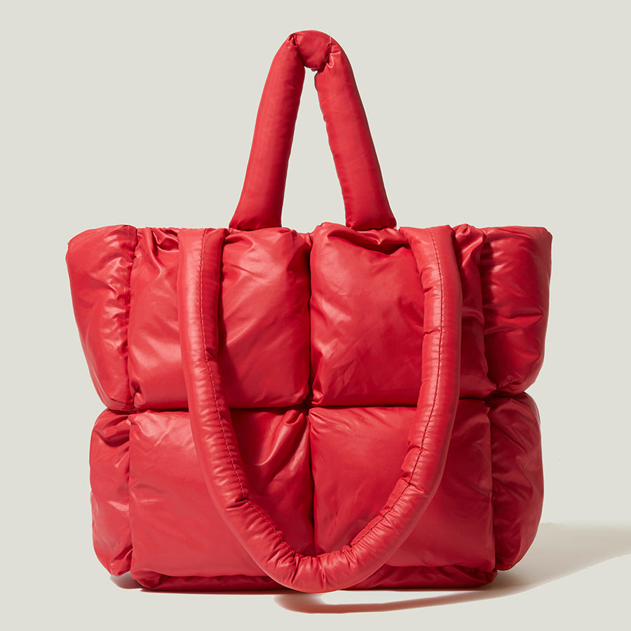 High Capacity Winter Big Tote Padded Handbags Designer Women