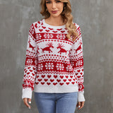 Christmas Round Neck Pullover Loose Women's Clothing